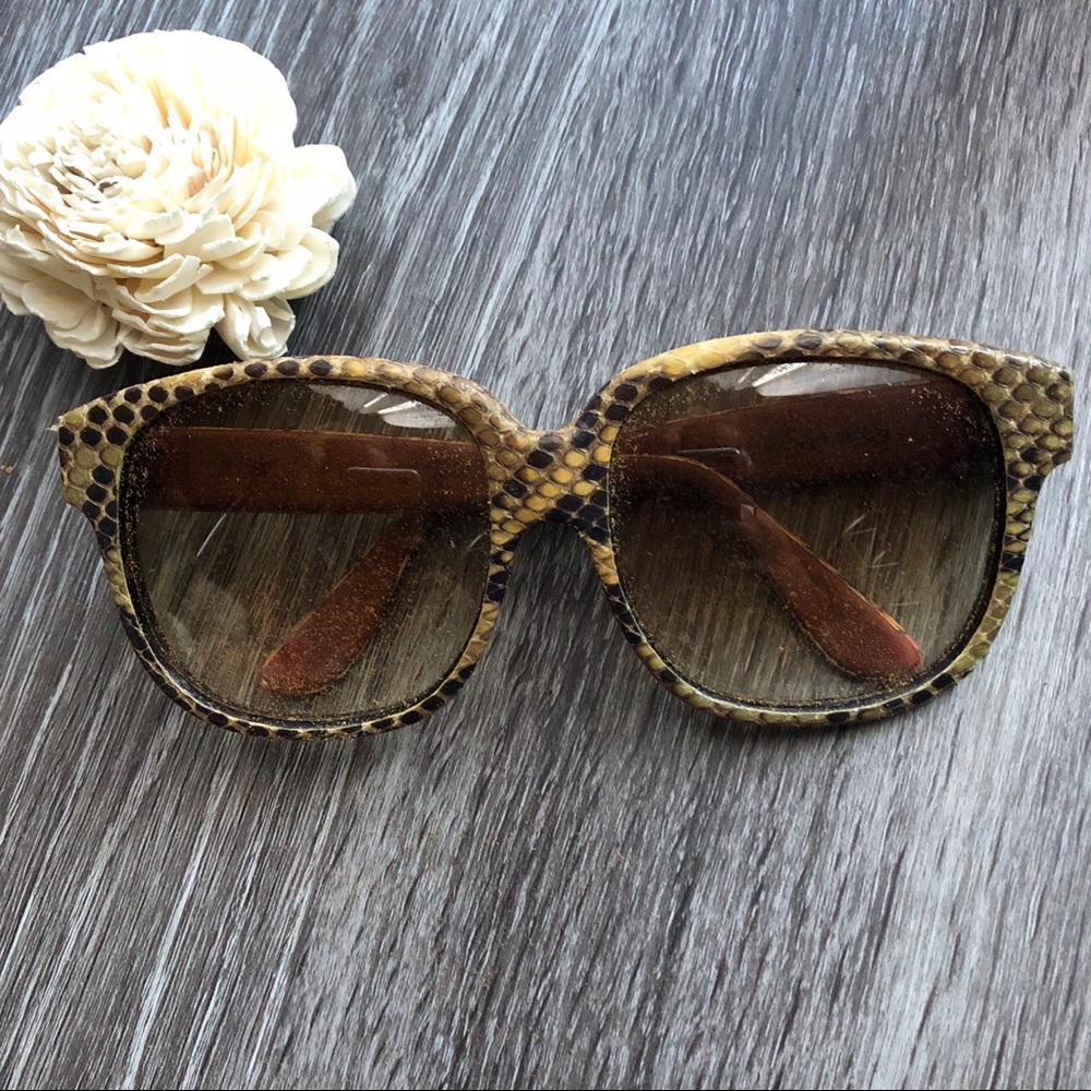 Emmanuelle Khanh Python Skin Sunglasses! - image 2